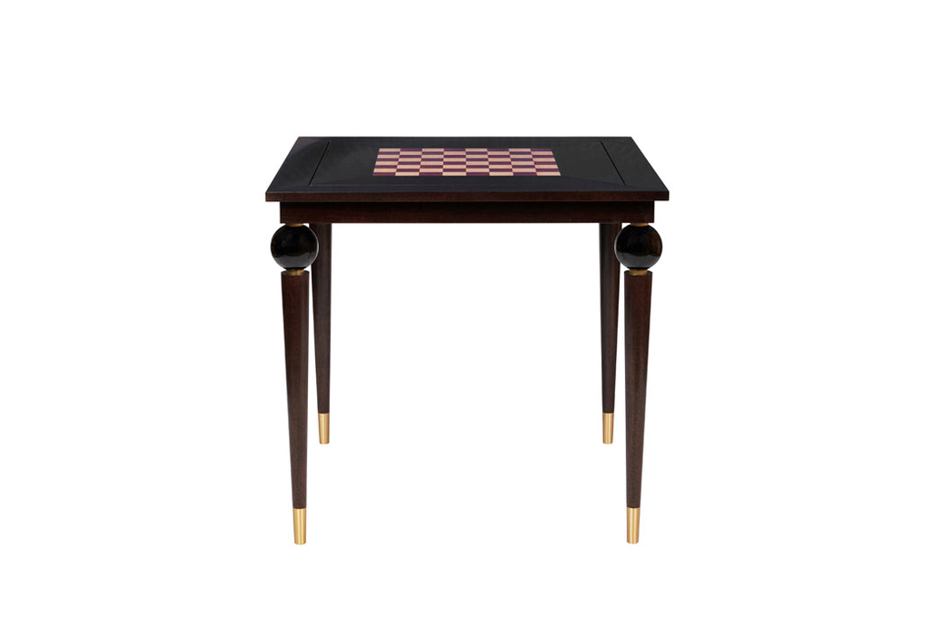 A wooden games table