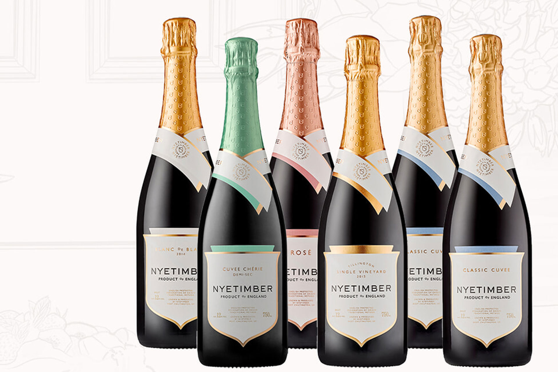 Luxury collection of Nyetimber products