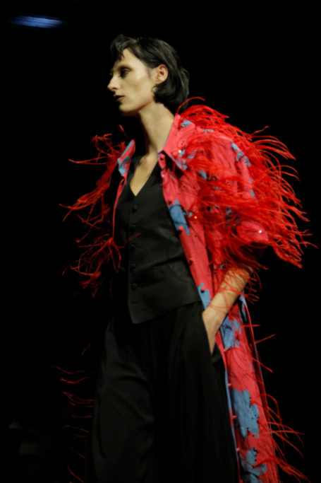 Model on runway | London Fashion Week designers