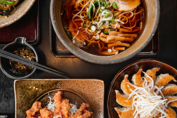 Ramen and side dishes on table | marry me ramen
