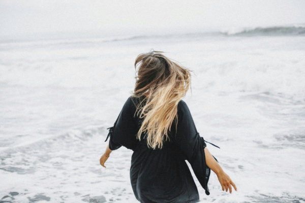 Woman with contrast hair | skunk hair