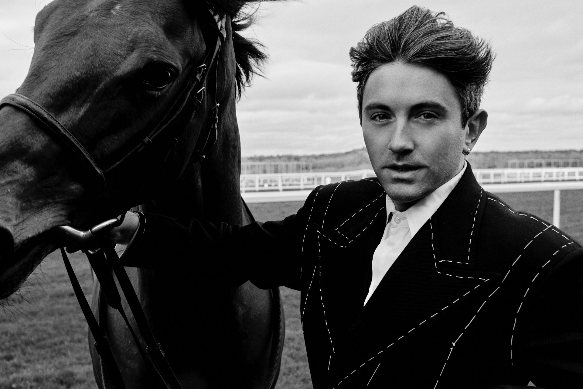 Daniel w. Fletcher with horse