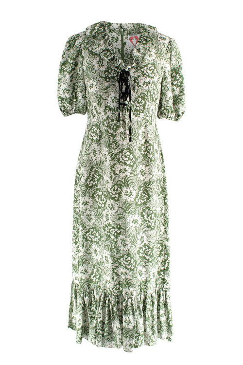 Green spring dress
