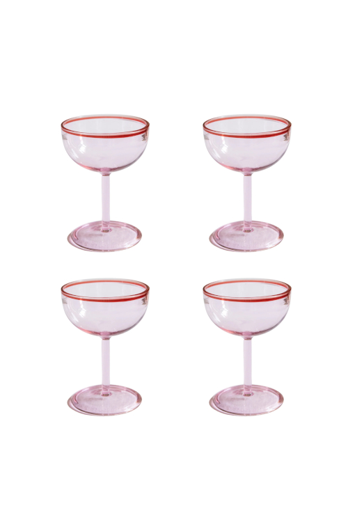 Pink coup glasses
