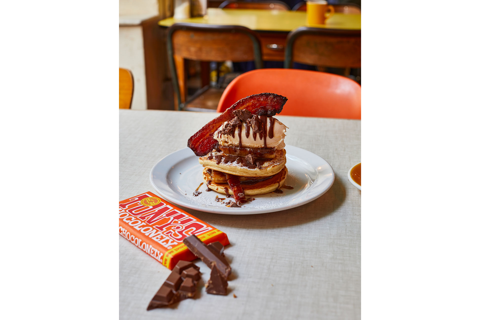 Chocolate and banana pancakes at The Breakfast Club