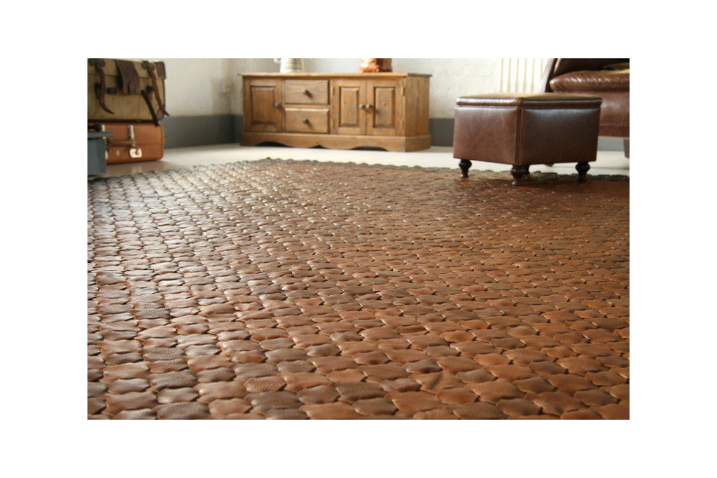 A leather rug