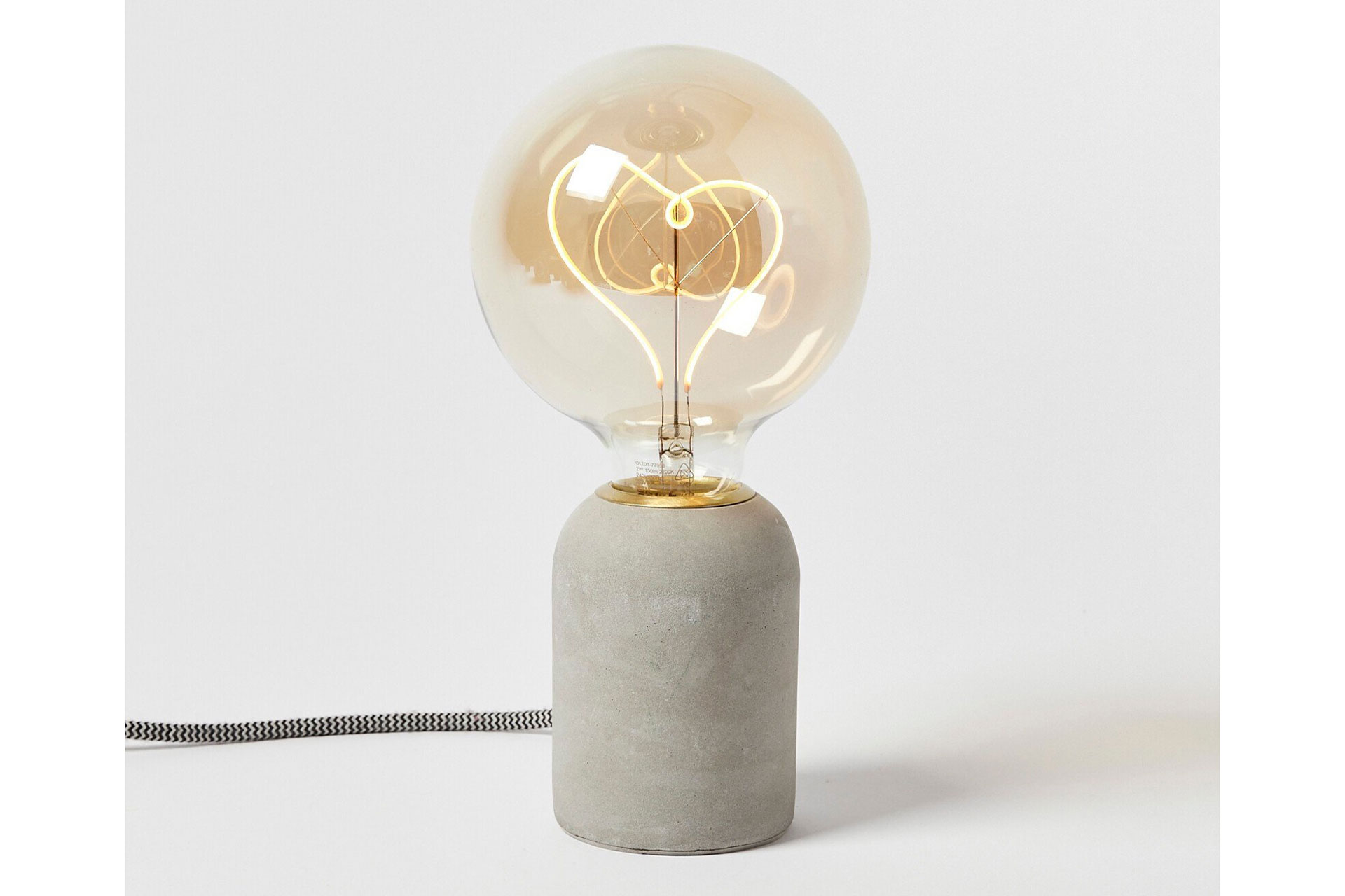 LED bulb with a heart-shaped filament