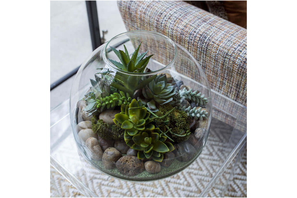 A faux terrarium