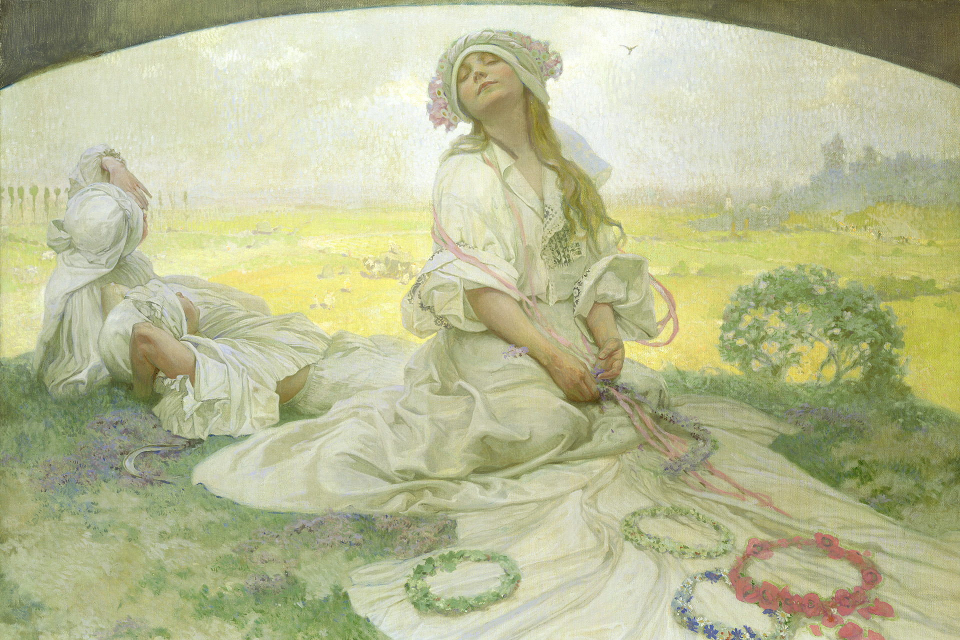 Alphonse Mucha's Chant de boheme 1918 Huile sur toile painting