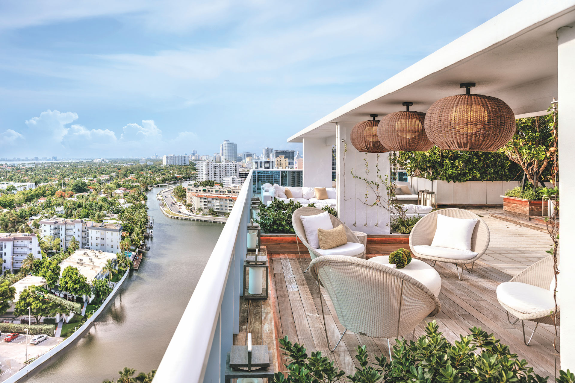 view from Sky Penthouse Terrace at 1 Hotels Miami