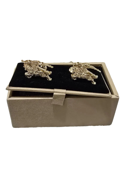 Gold cufflinks in box | what to wear to cheltenham festival