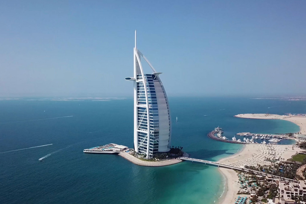 The exterior of the Burj Al Arab Jumeirah