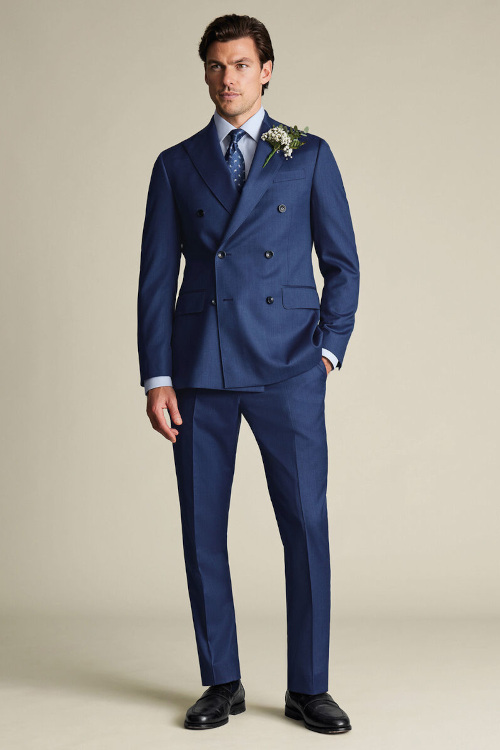Man in blue suit
