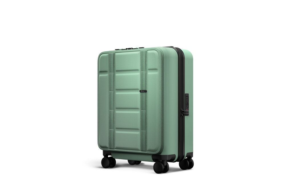 A hand luggage size suitcase
