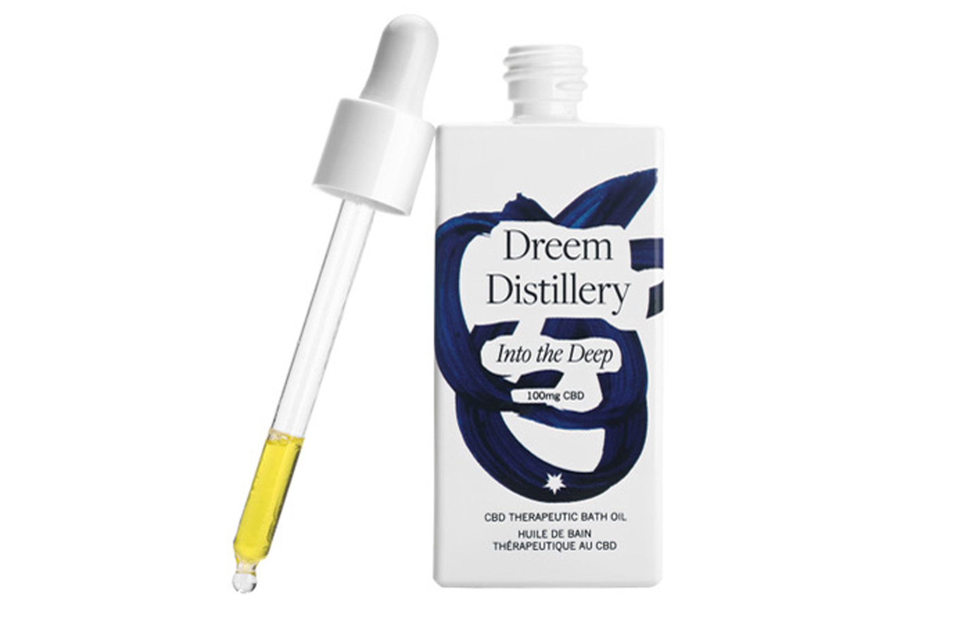 Dreem Distillery CBD concentrate in white bottle