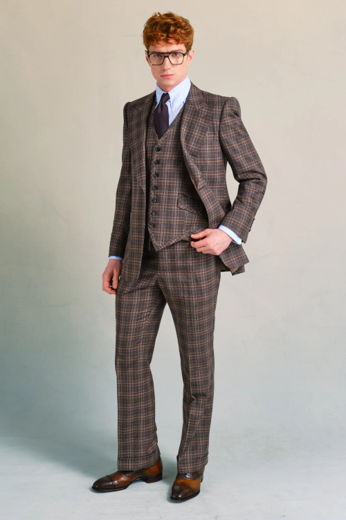 Man in check suit