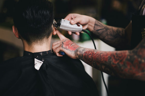 Man getting Takuache bowl haircut