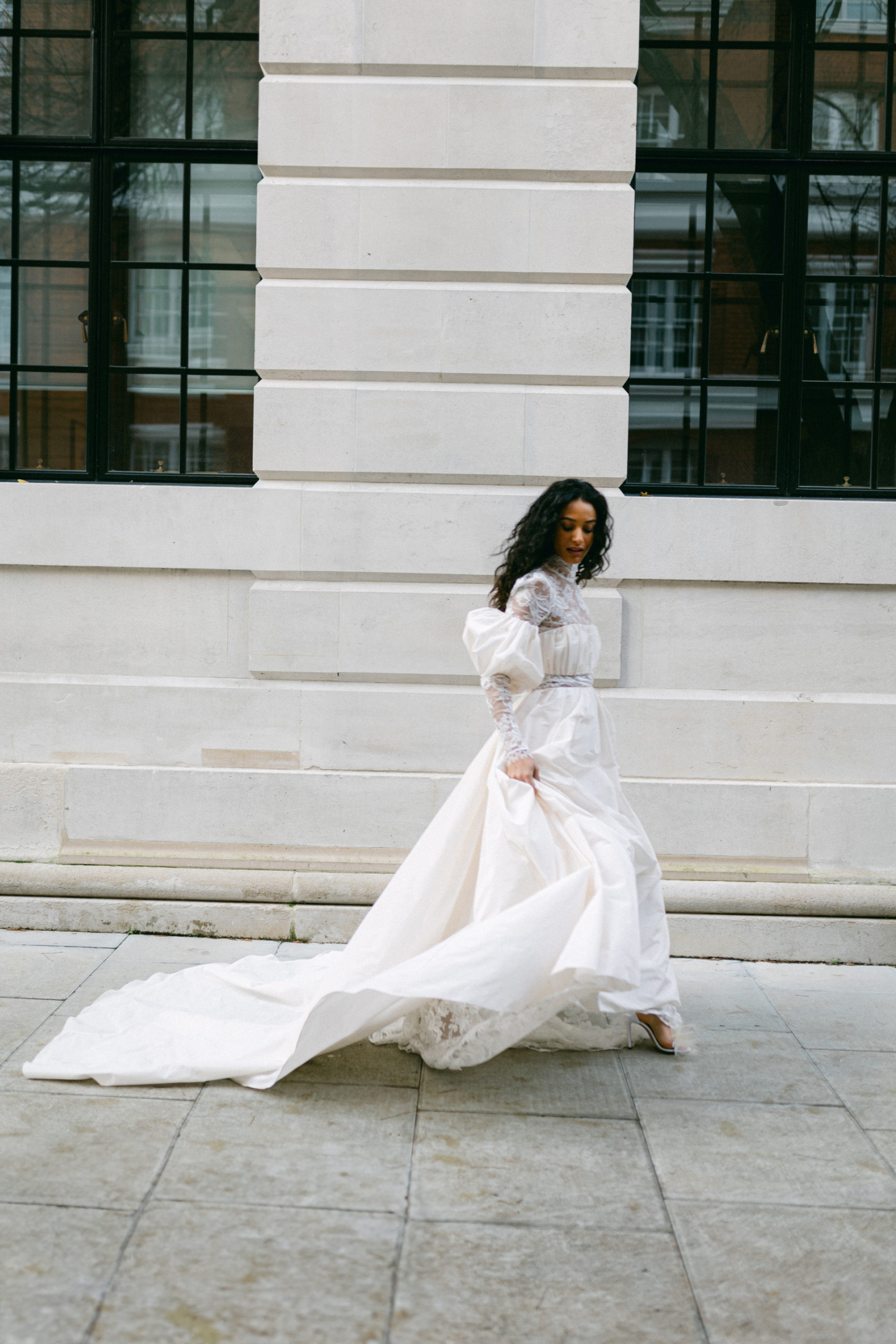 Woman in wedding dress