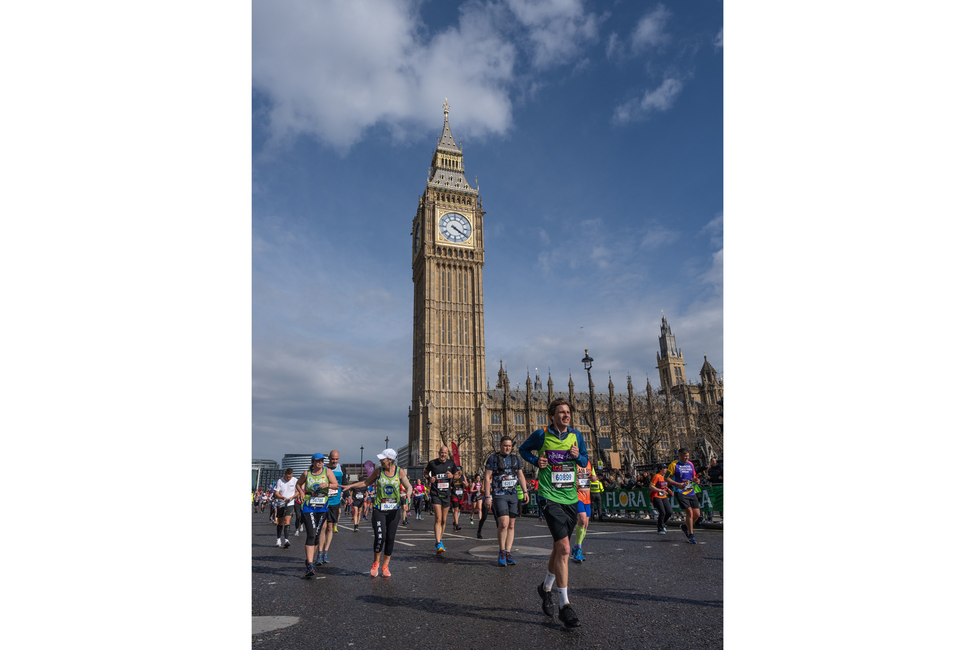Participants pass through Parliament Square during The TCS London Marathon on Sunday 23rd April 2023