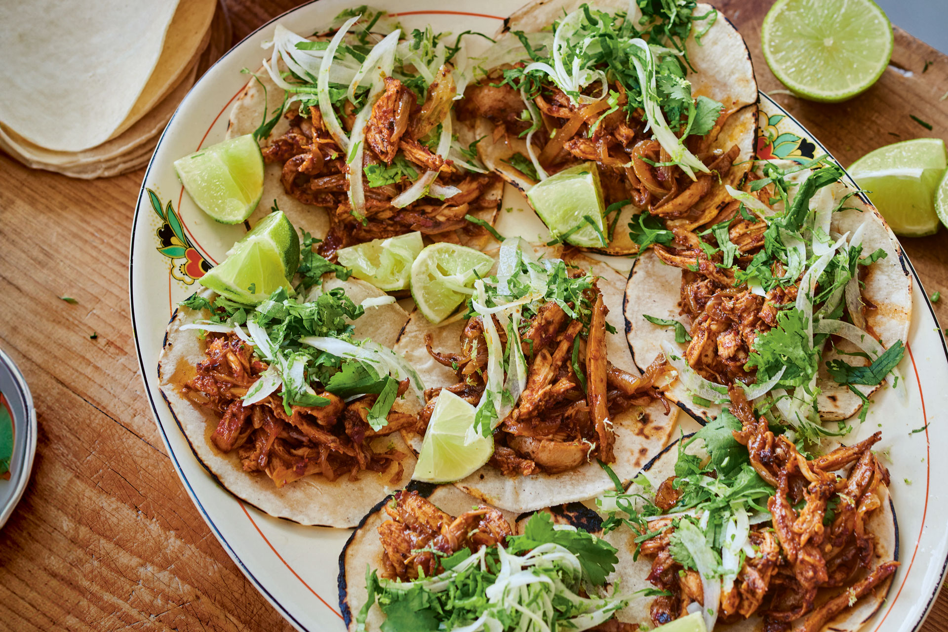 Leftover chicken tacos