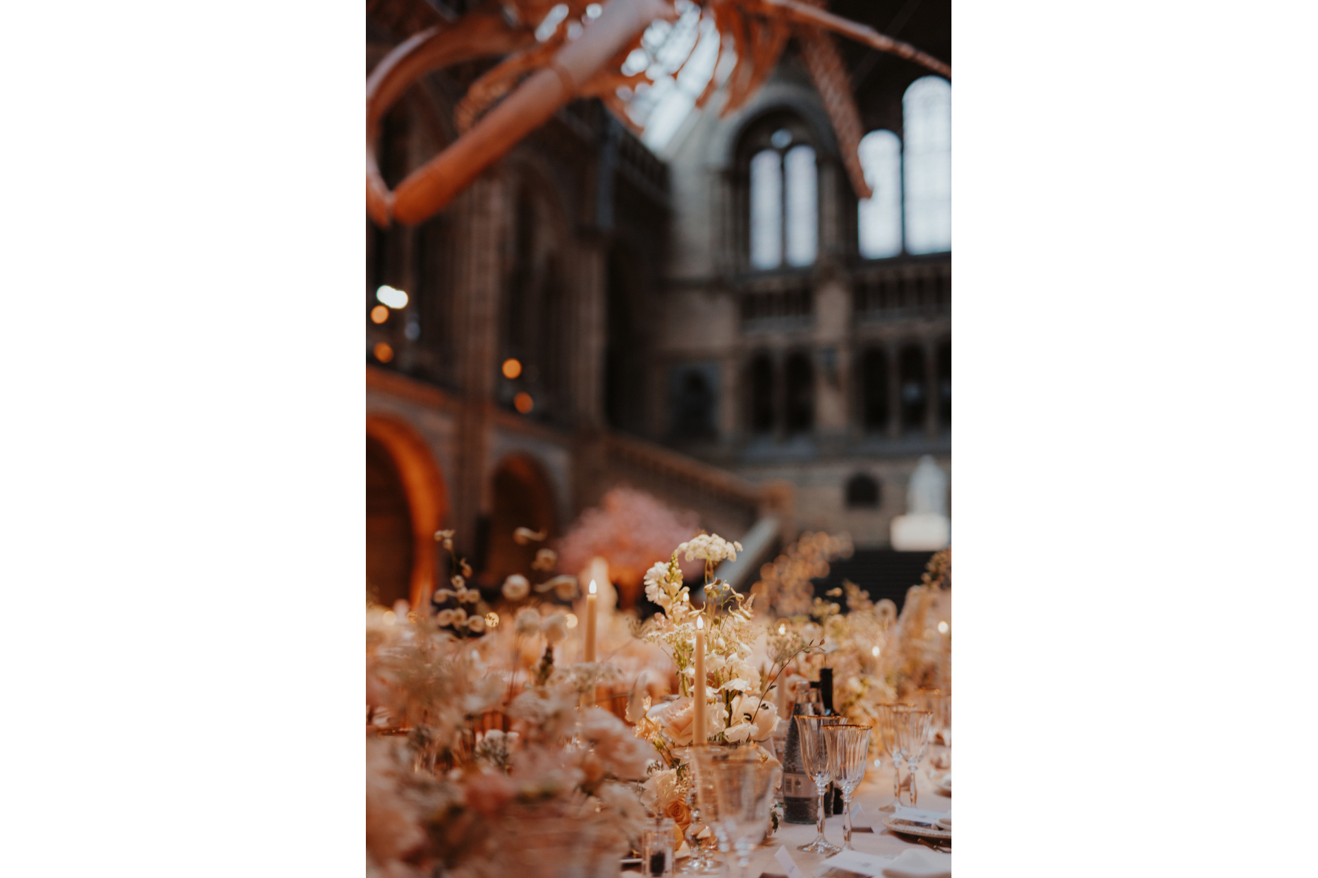 Flowers on table with blurred background