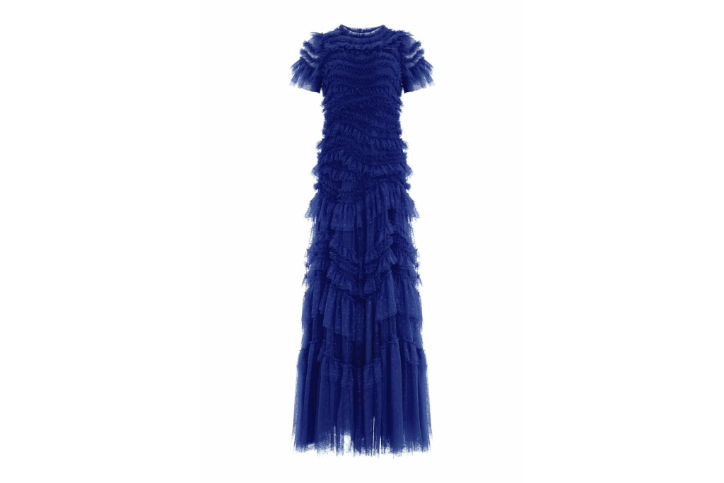 Blue ruffle dress