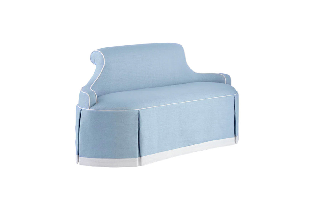A blue sofa