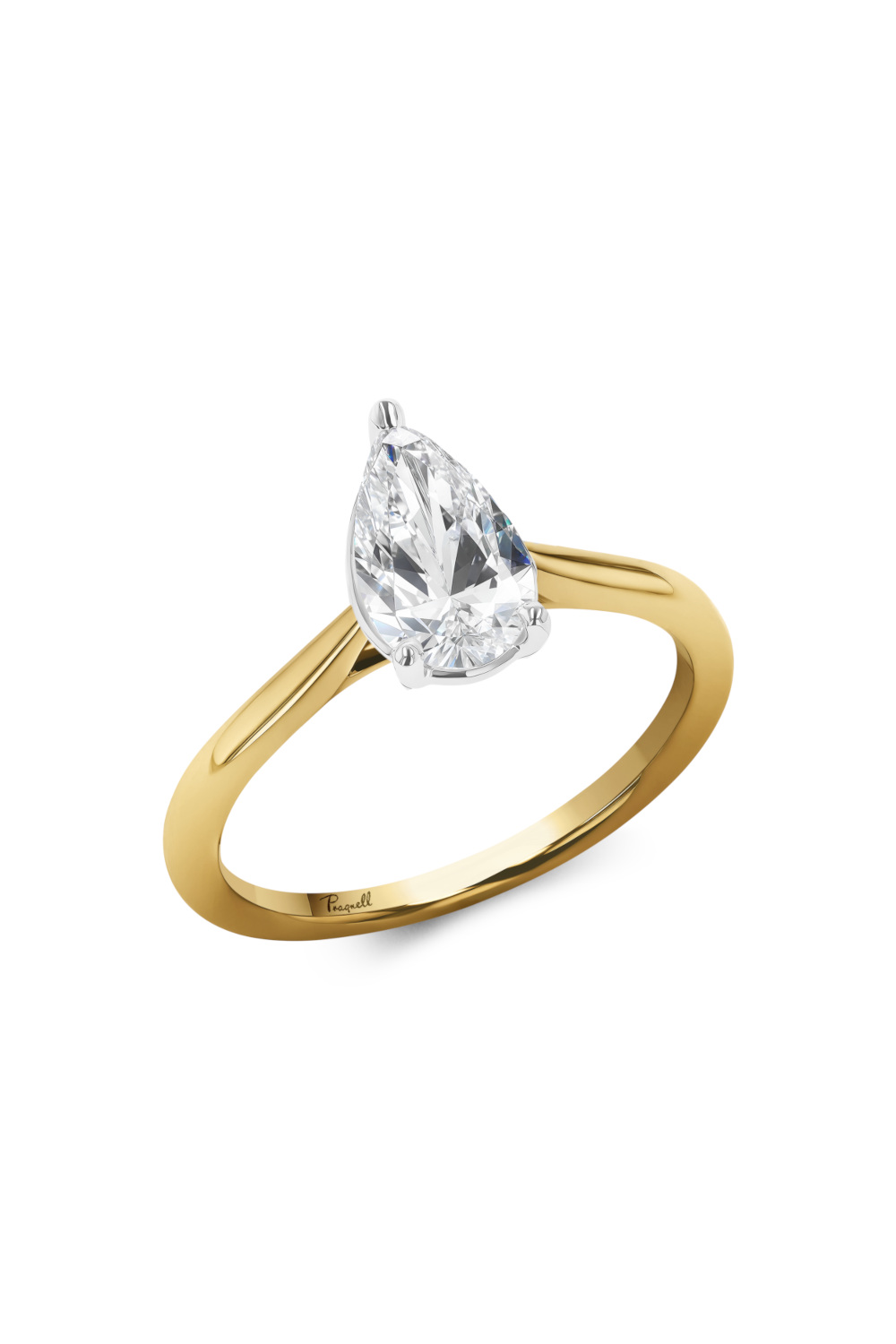 Pear stone ring