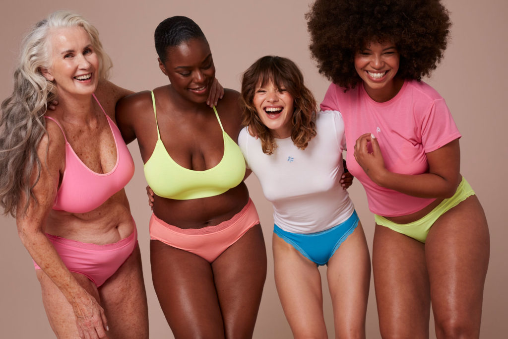 Brightly coloured t shirts and bikinis