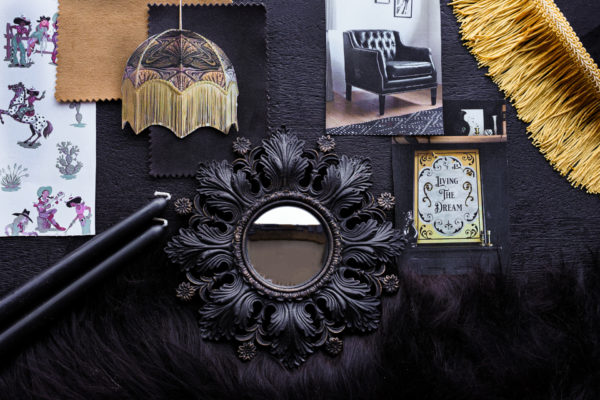 Western Gothic aesthetic moodboard
