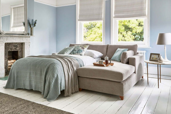 Grey double sofa bed