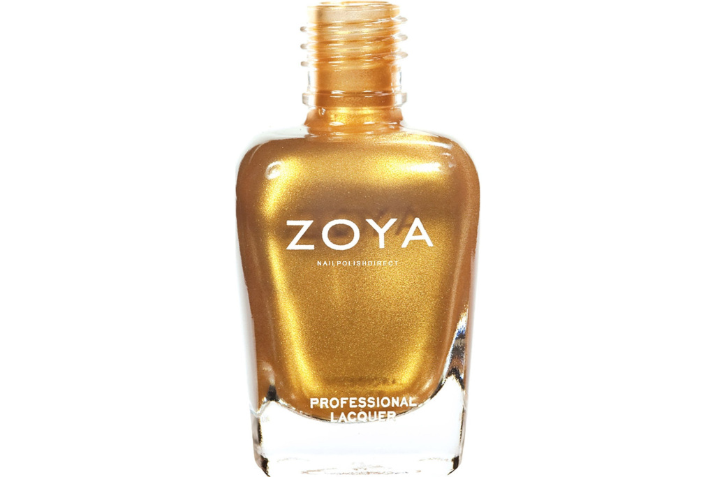 Golden nail polish