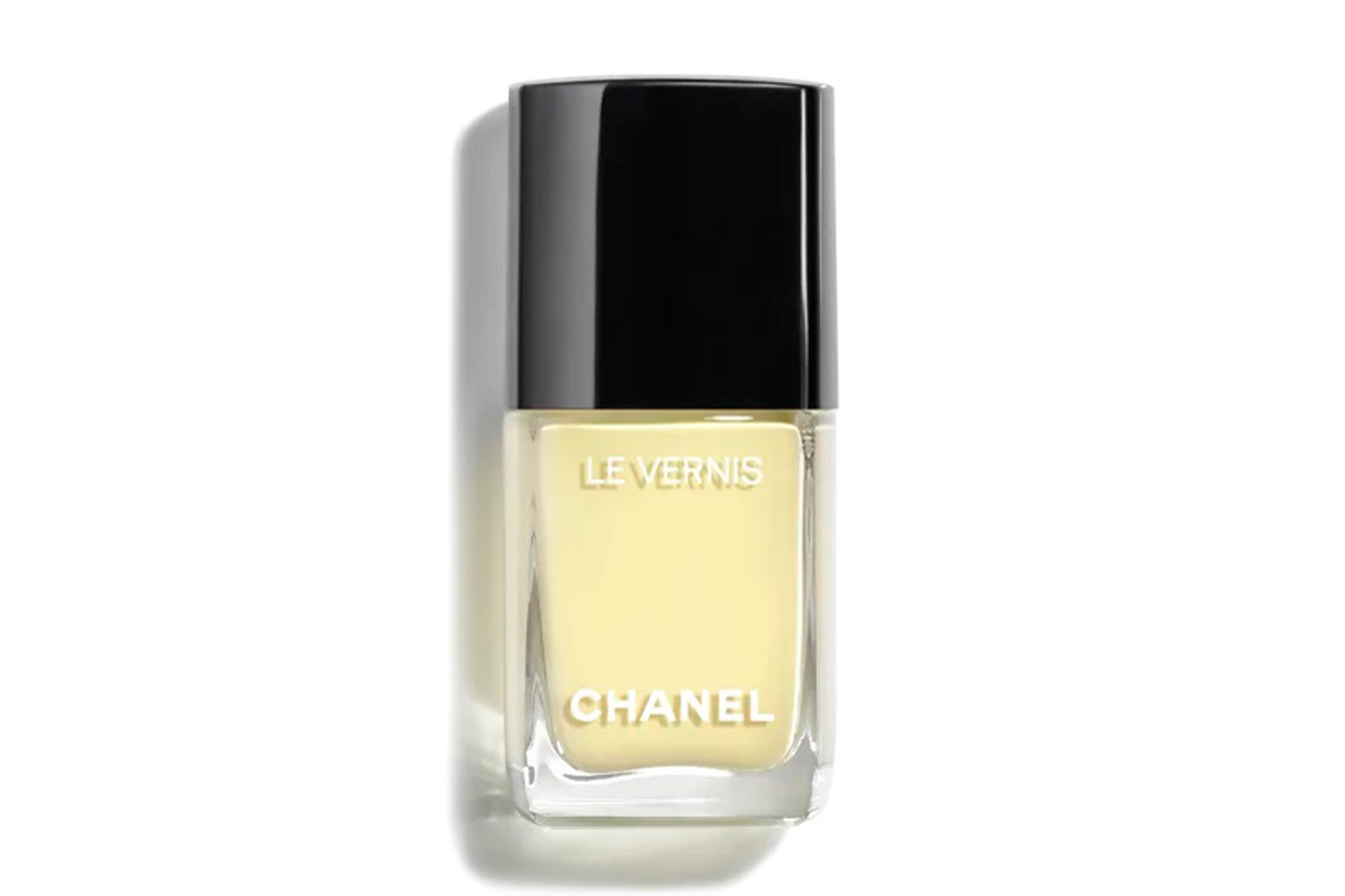 Pastel yellow Chanel nail polish