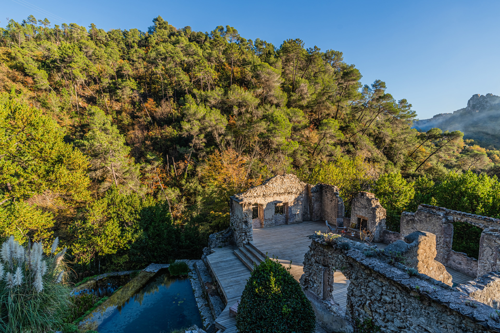 Aerial view of Nice mill conversion.