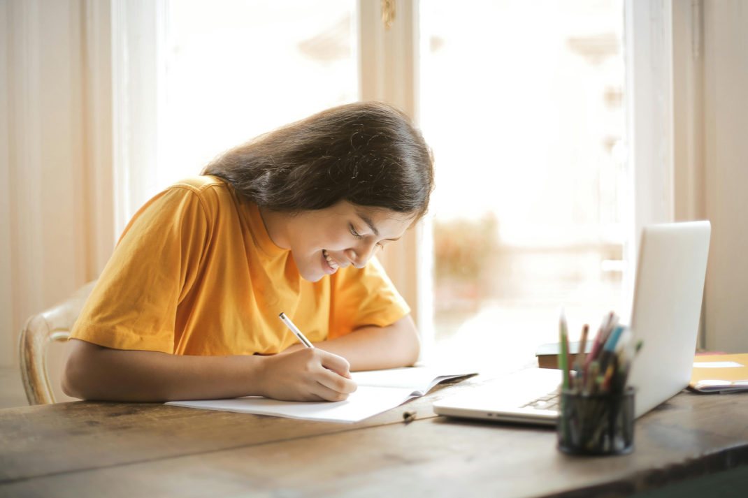 Student writing
