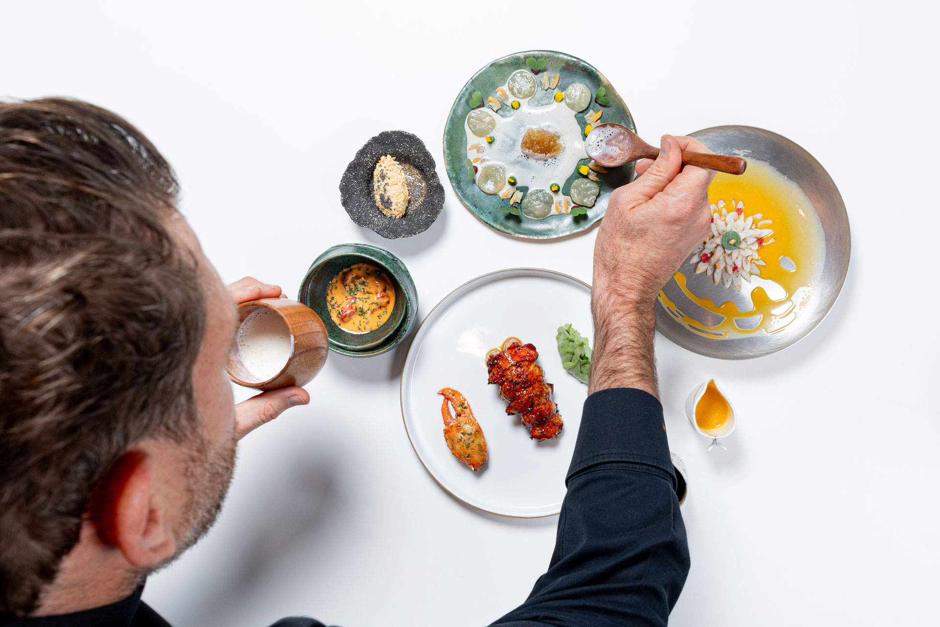 Alexandre Mazzia plating up food