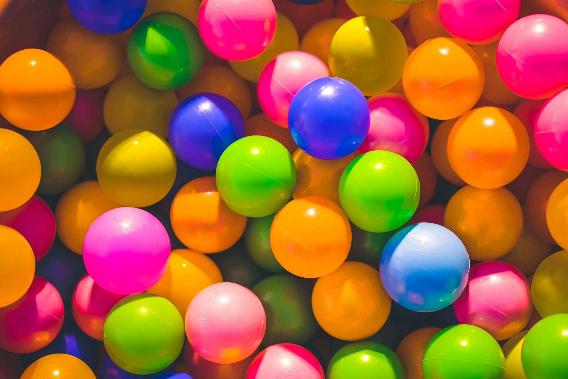 Ball pit in a play area