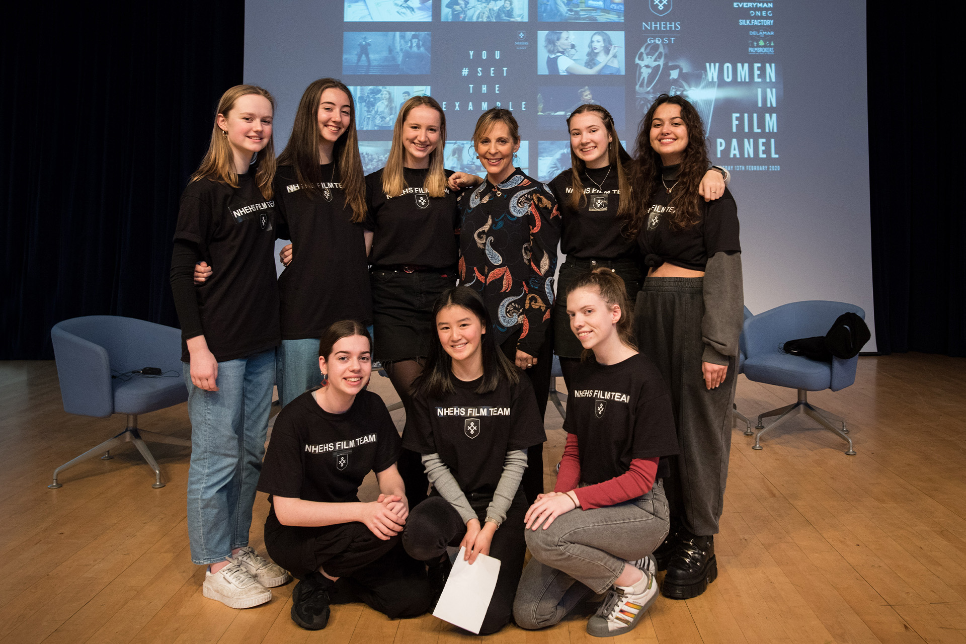 Notting Hill & Ealing High School pupils at the Film Festival Celebrity Panel