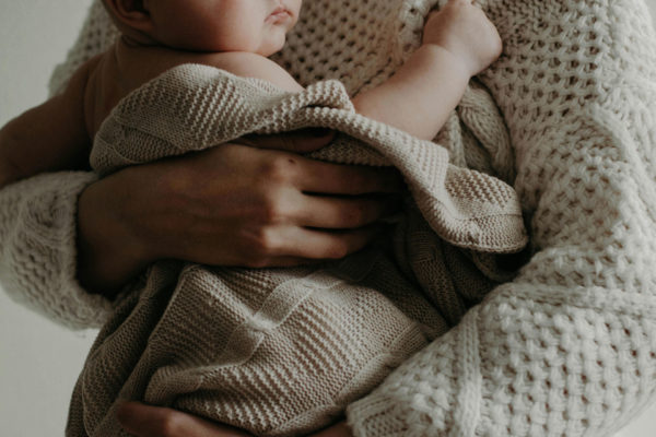 Mother holding baby
