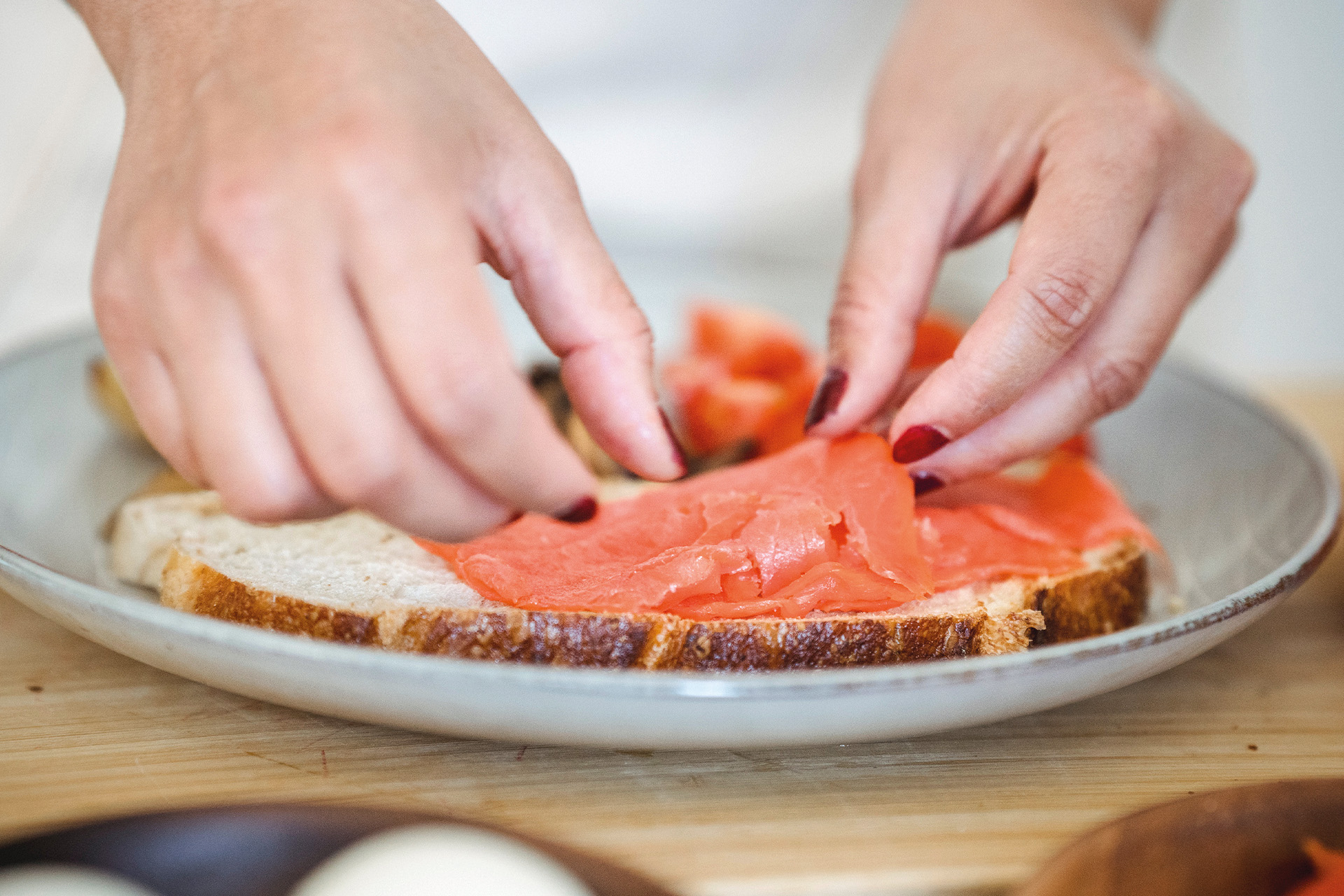 Smoked salmon sandwich