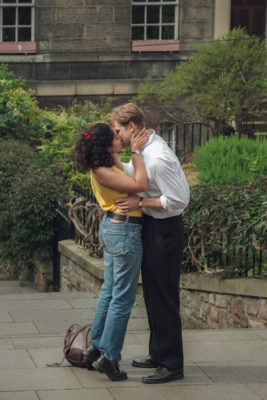 Ambika Mod as Emma and Leo Woodall as Dexter in Netflix's One Day