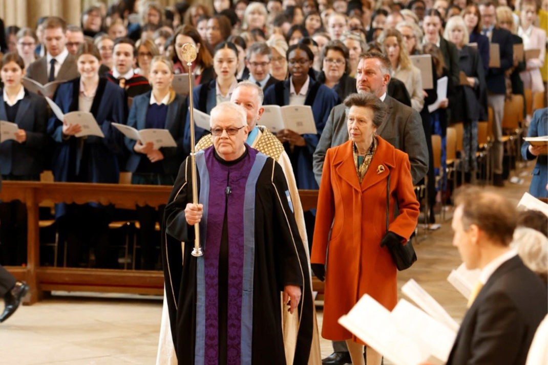 The Princess Royal in the procession