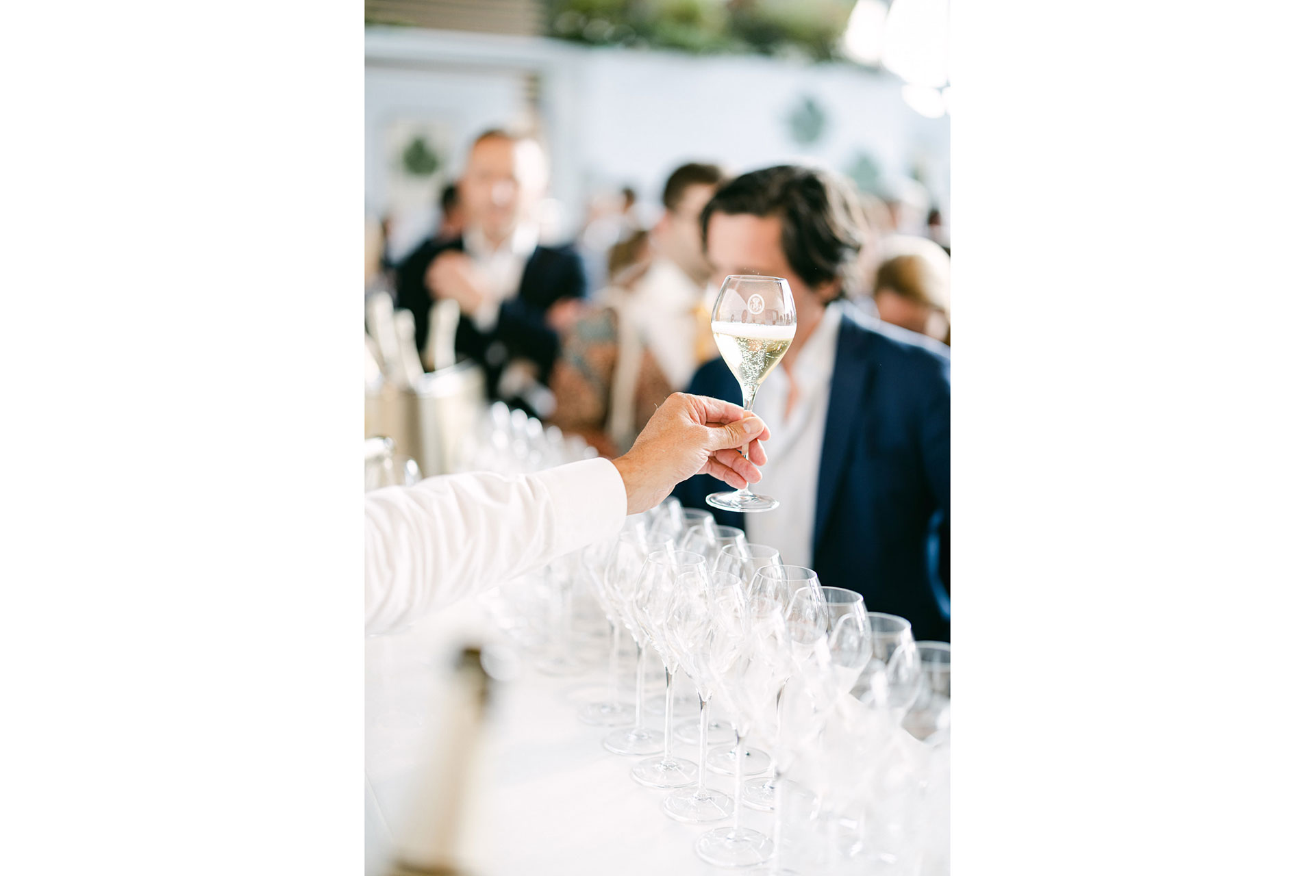 Champagne at a wedding