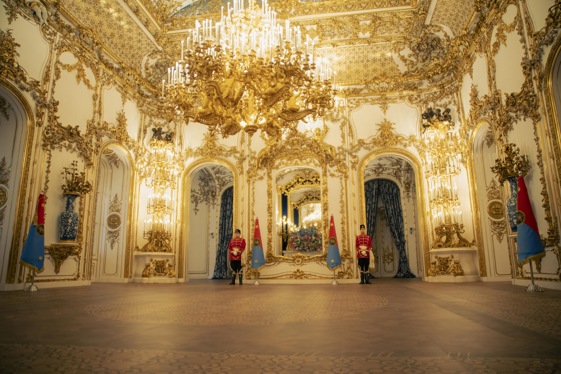 The interior of Palais Liechtenstein, Vienna, as seen in The Regime