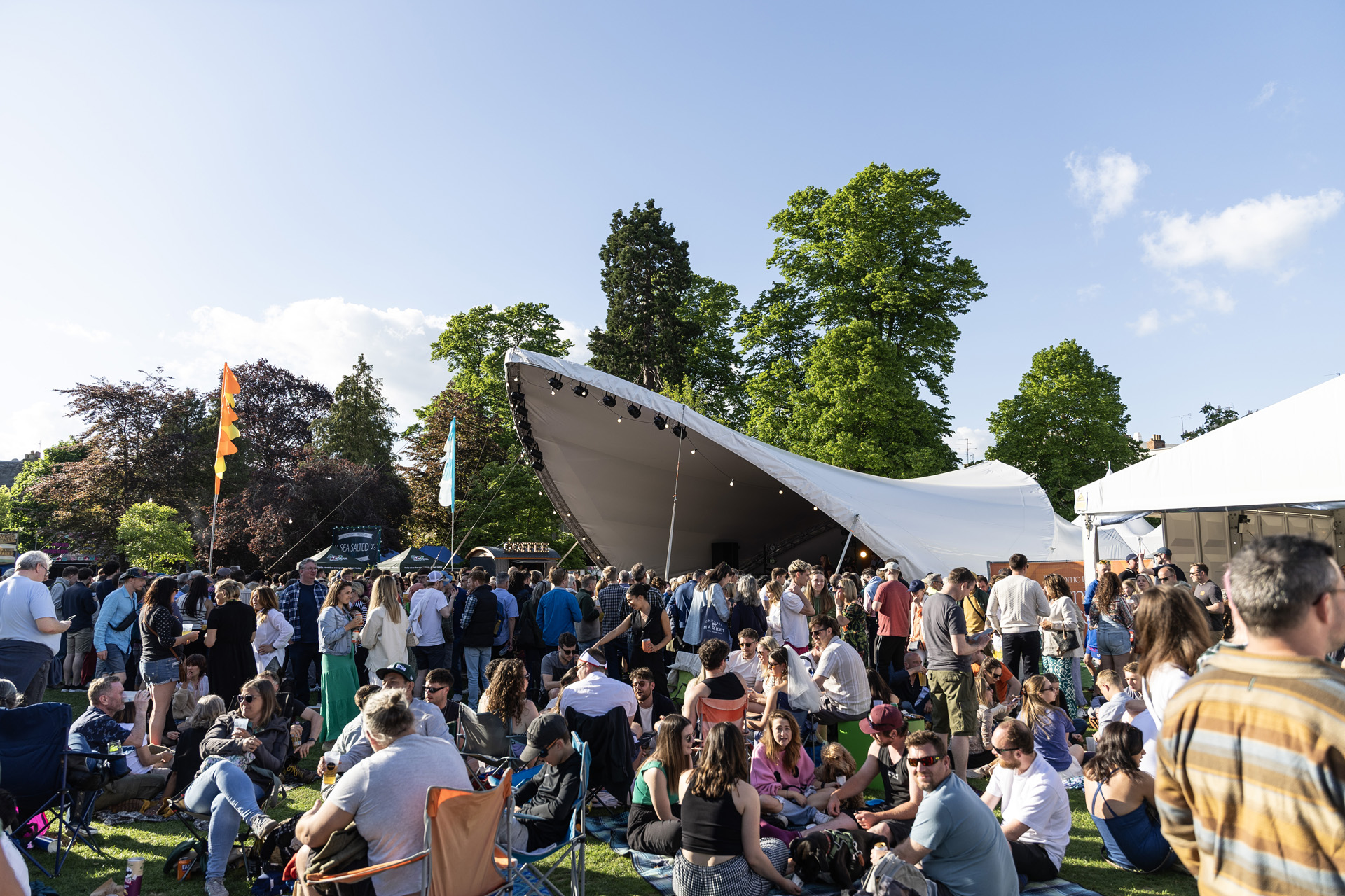 Crowds in Montpellier Gardens for Cheltenham Jazz Festival