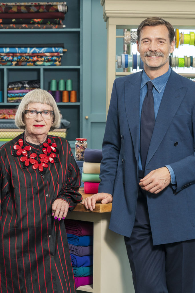 Esme Young & Patrick Grant, the Great British Sewing Bee Judges