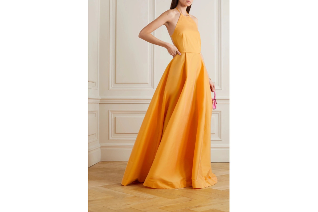 Woman in orange dress