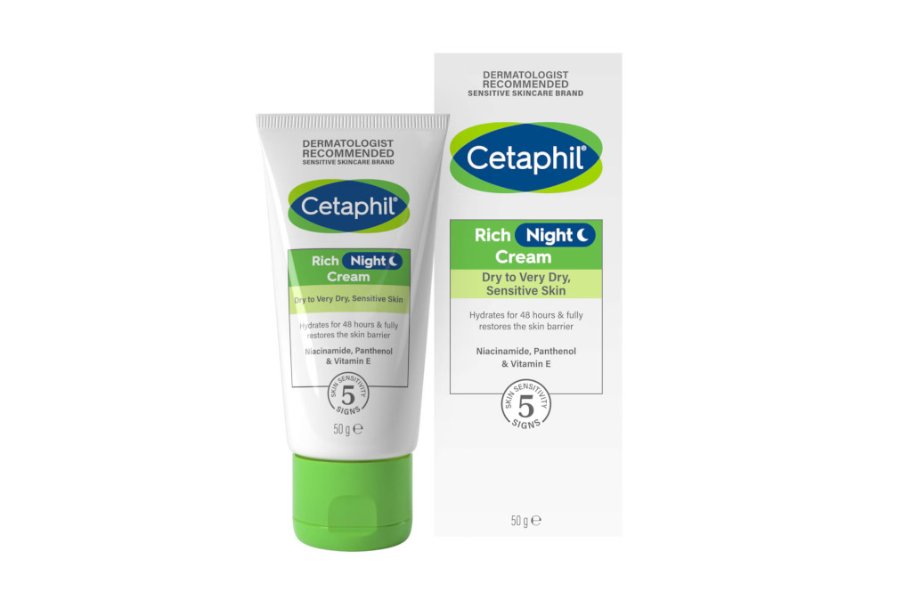 White, blue and green skincare bottle and box