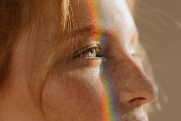 Close up of woman's face