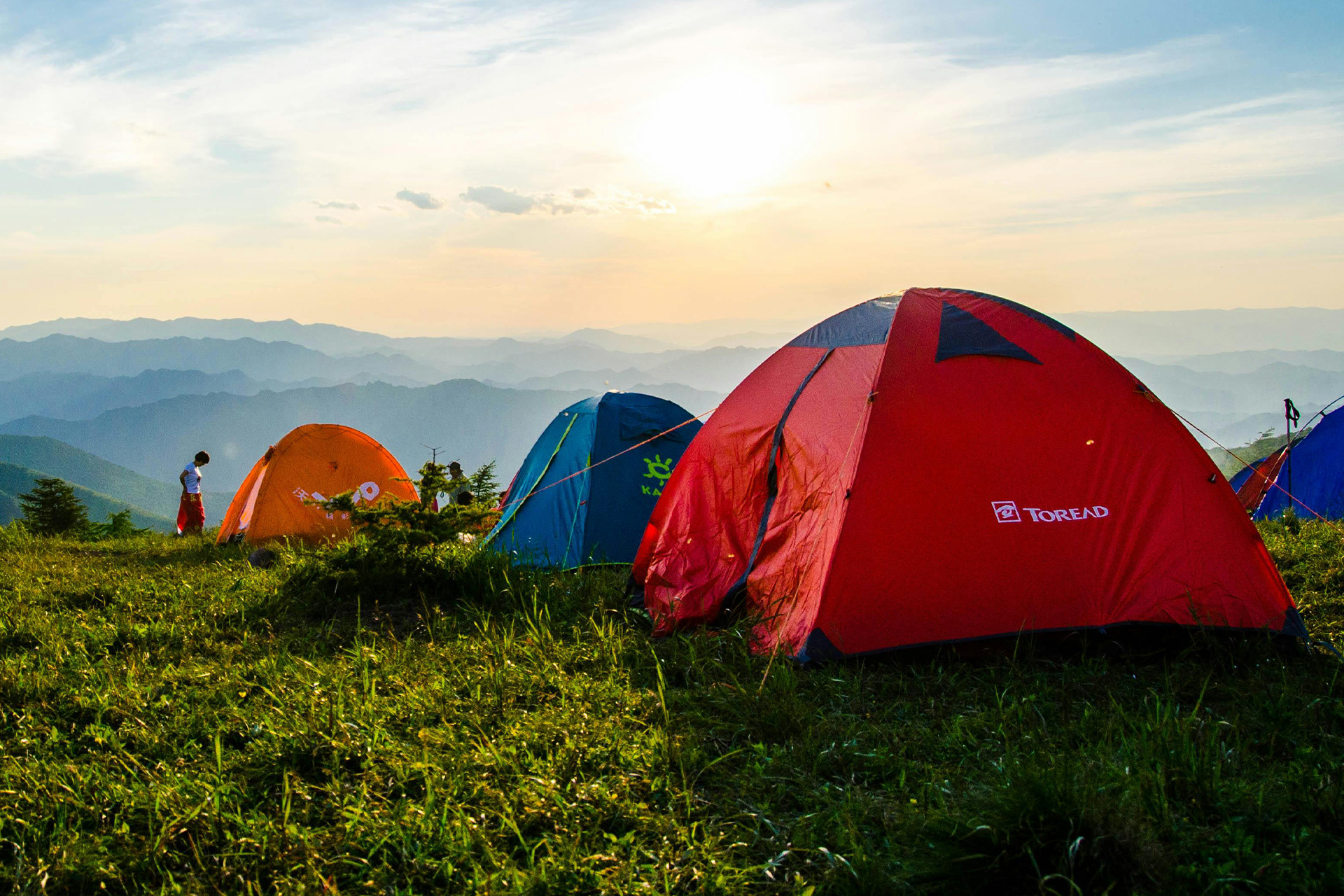 Tent in a field